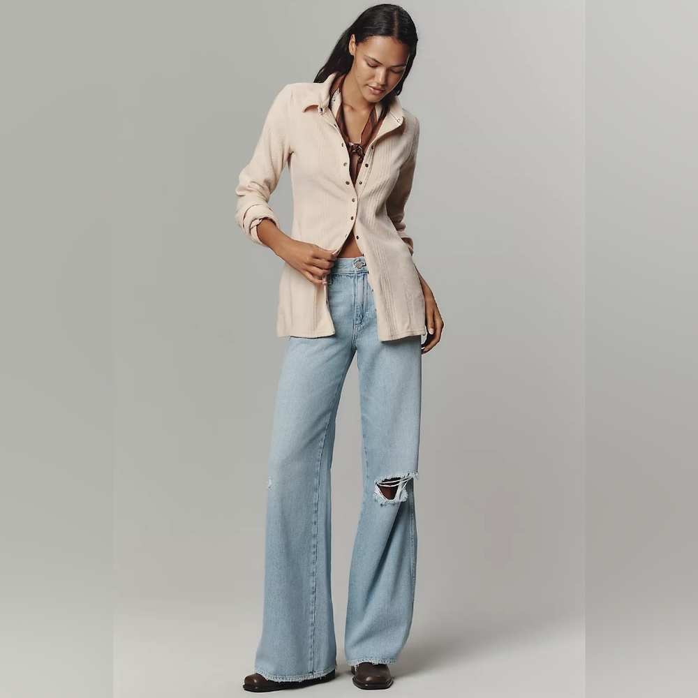 Pilcro Brushed Buttondown Cardigan Sweater - Picture 2 of 4